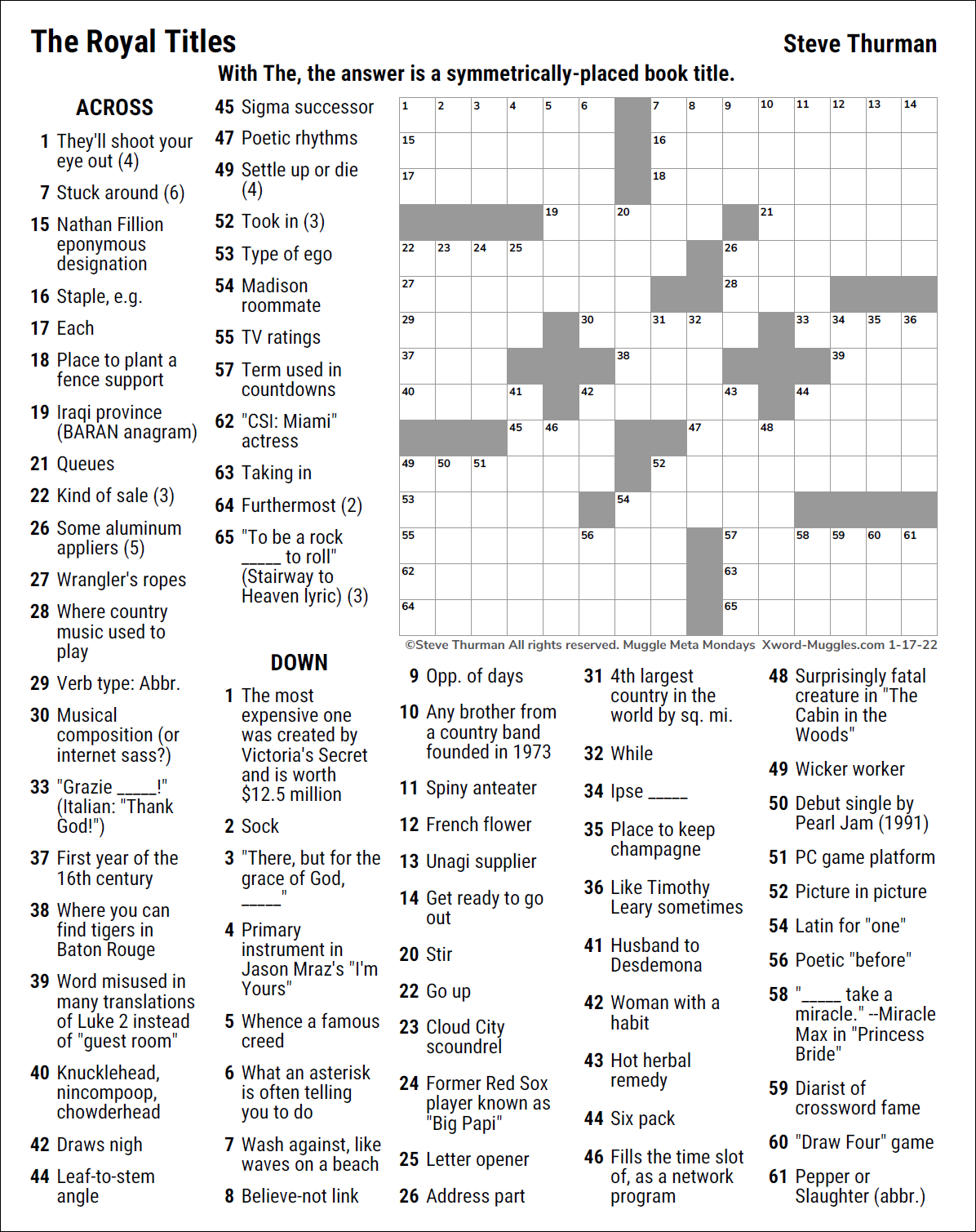 Royal Titles XWord Muggles Forum Royal Titles XWord Muggles Forum