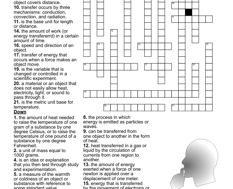 Science Crossword Puzzle WordMint