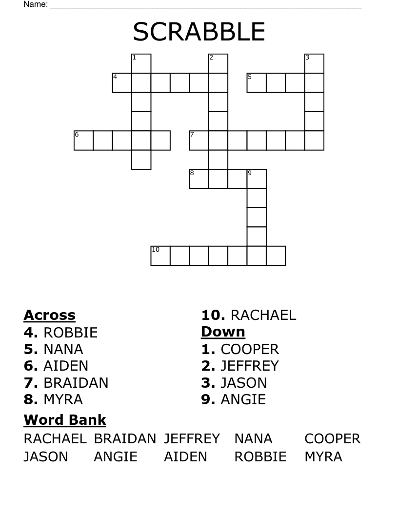 Printable Largeprint Crosswords Printable Largeprint Crosswords
