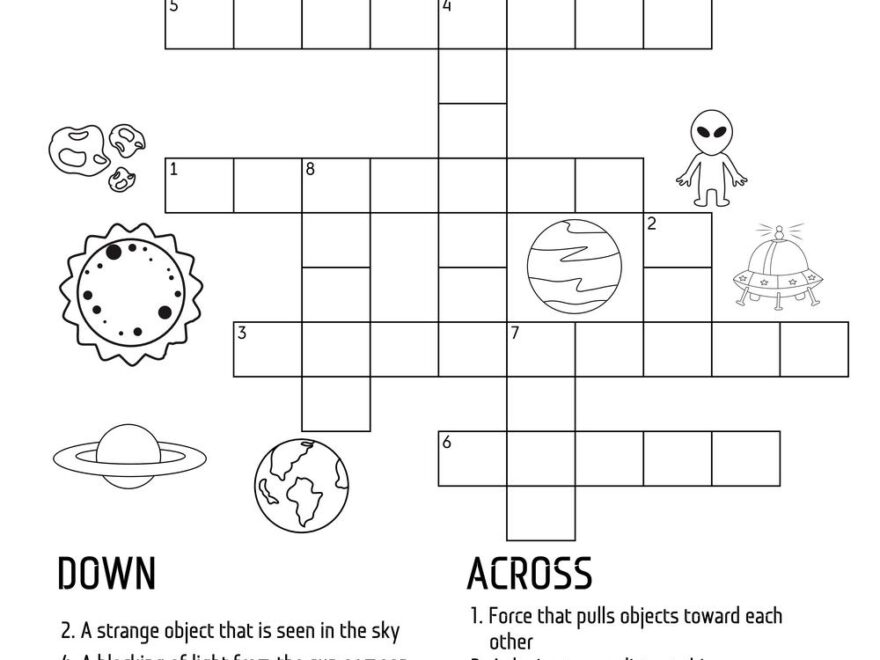 Space Crossword Beeloo Printable Crafts And Activities For Kids
