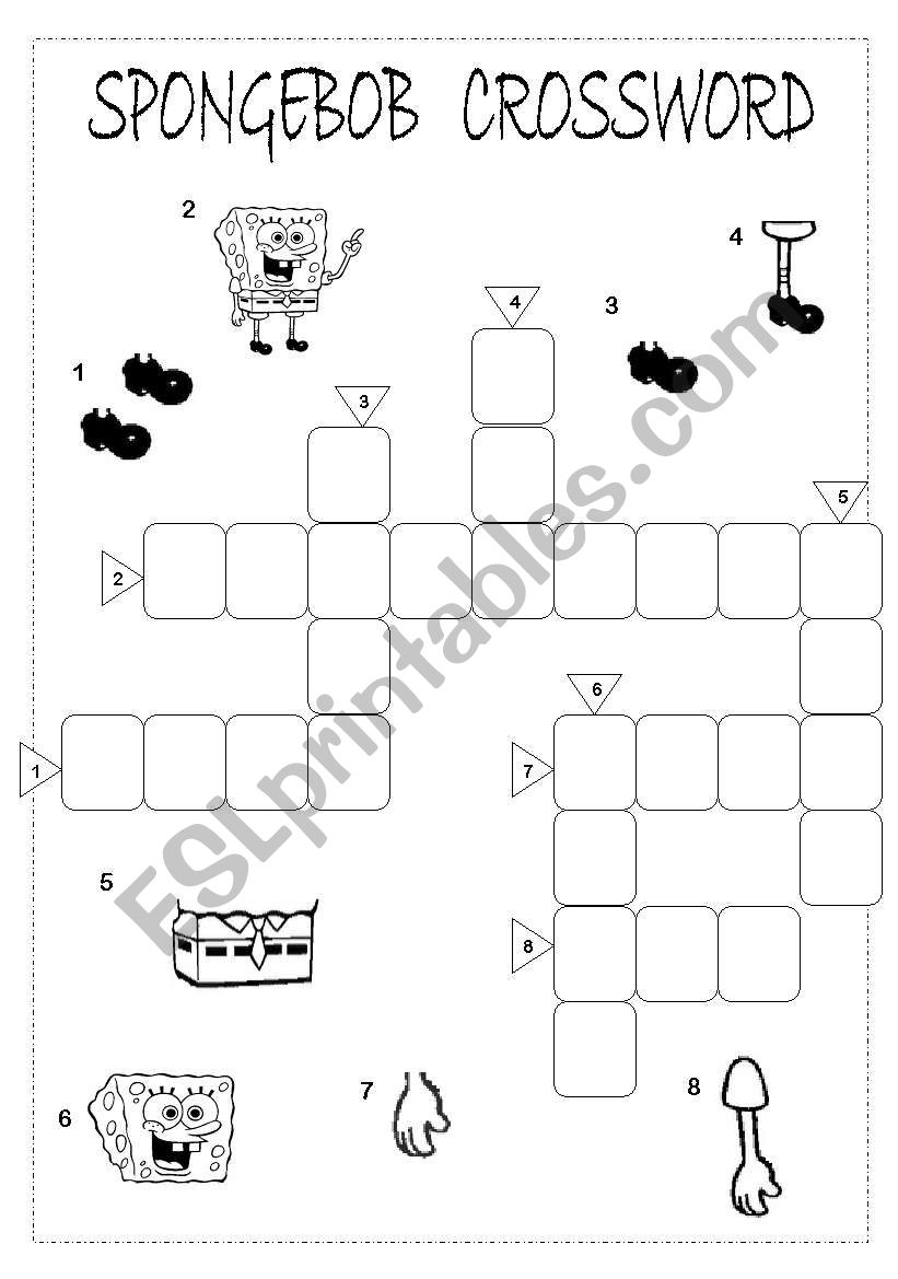 Spongebob Crossword Puzzles Printable Spongebob Crossword Puzzles Printable