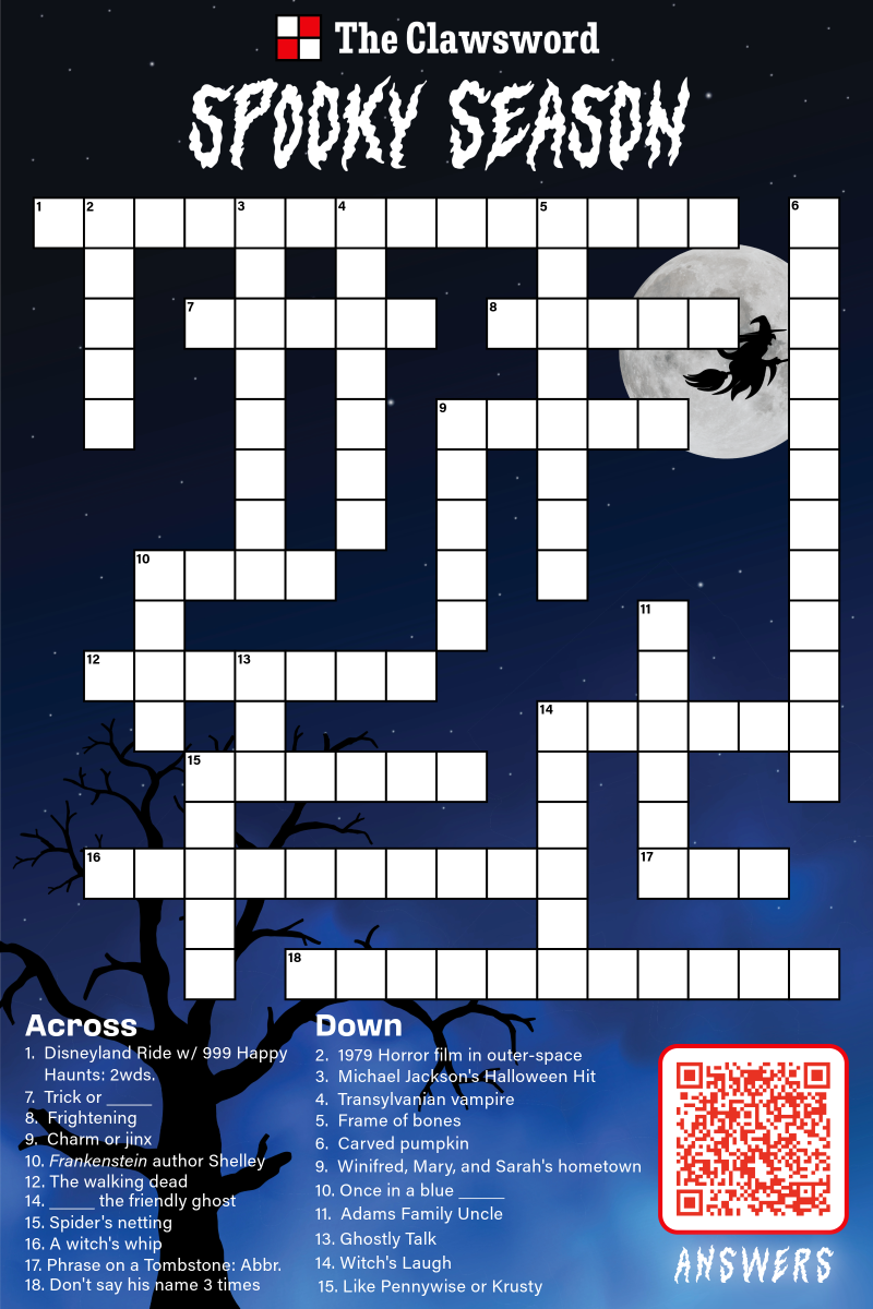 Spooky Season Crossword The Claw
