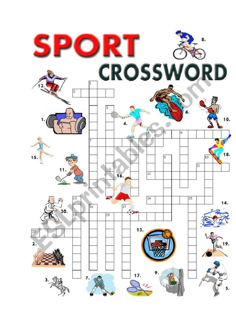 Sports Crossword Printable Sports Crossword Printable