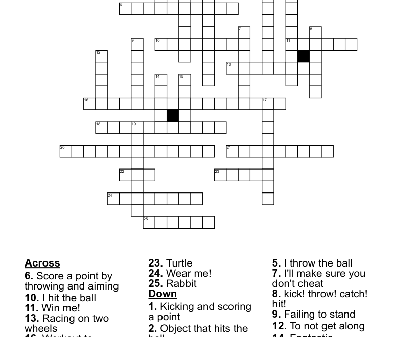 SPORTS Crossword WordMint