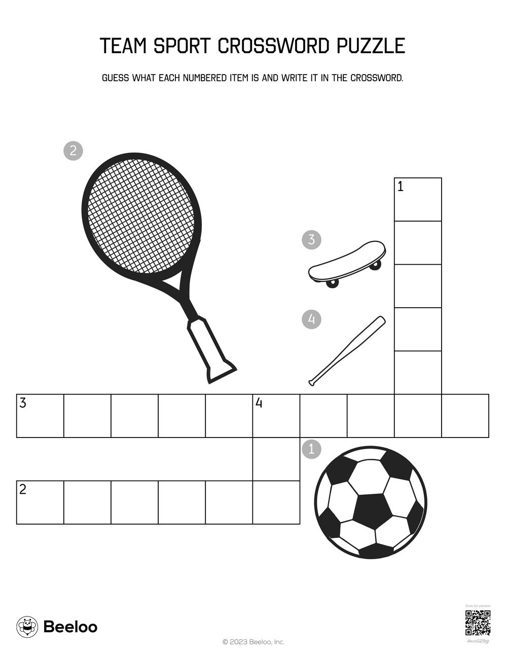 Sports themed Crossword Puzzles Beeloo Printable Crafts And Activities For Kids Sports themed Crossword Puzzles Beeloo Printable Crafts And Activities For Kids
