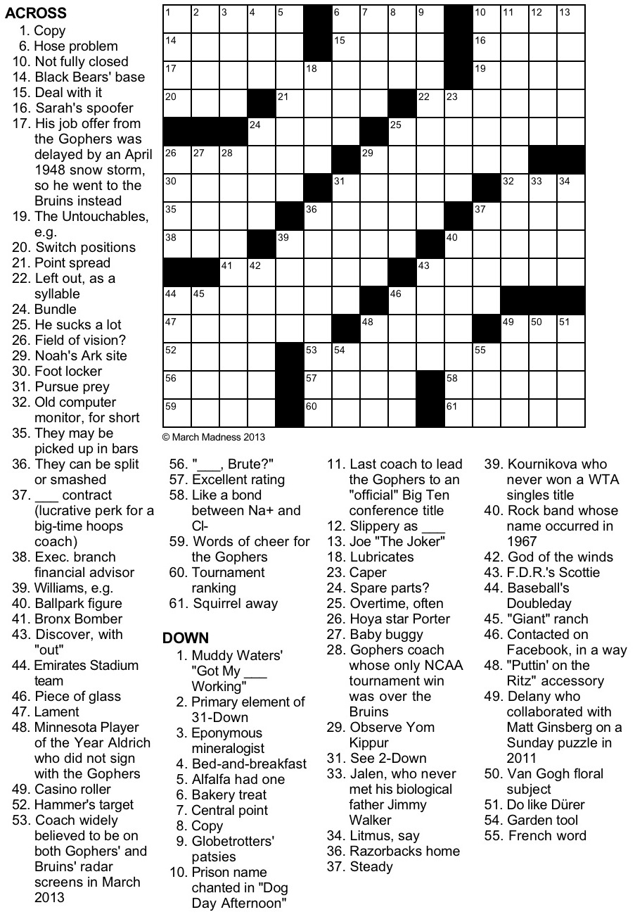 Sports Tribute Crossword Puzzle Sports Tribute Crossword Puzzle