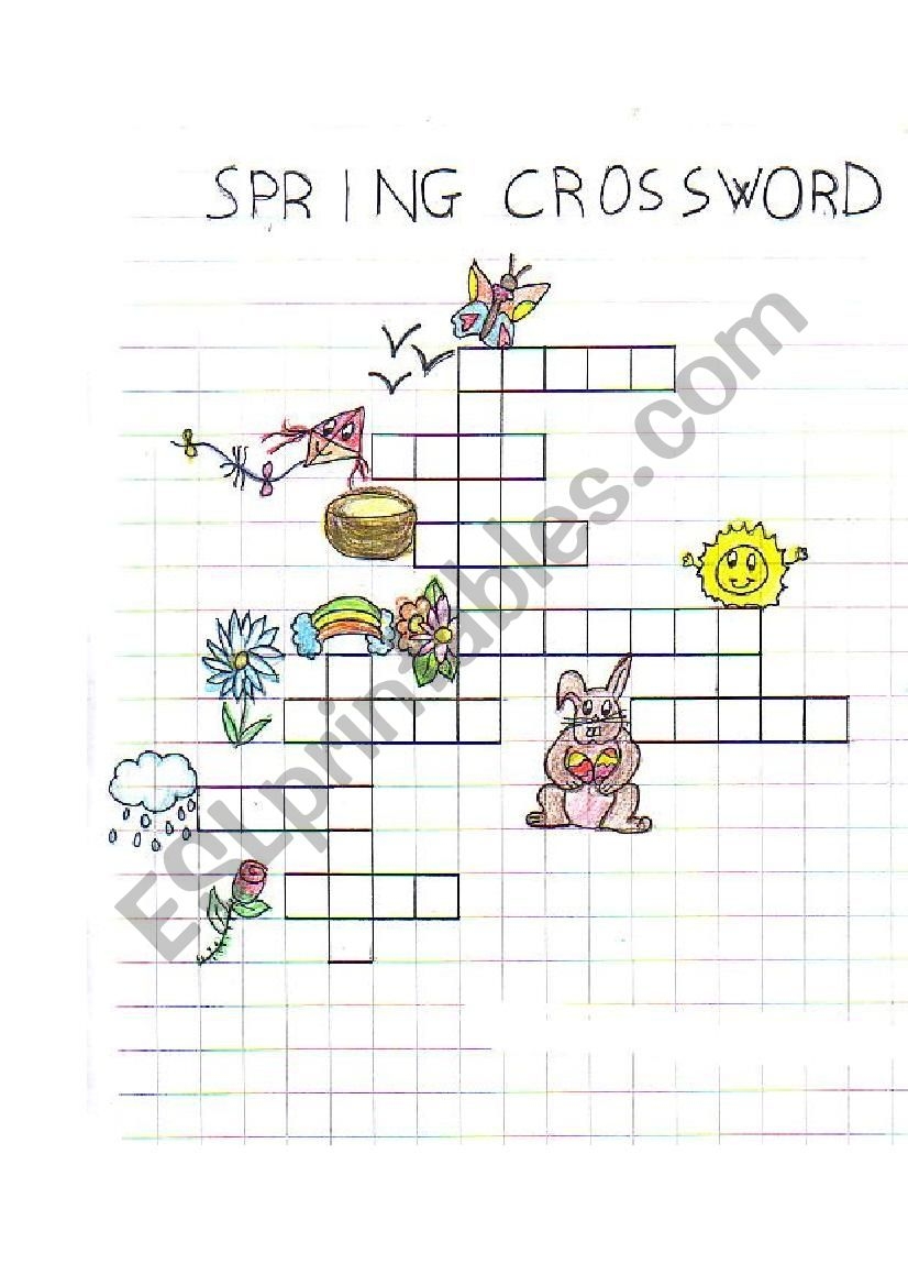 Spring Crossword Puzzle Printable Spring Crossword Puzzle Printable