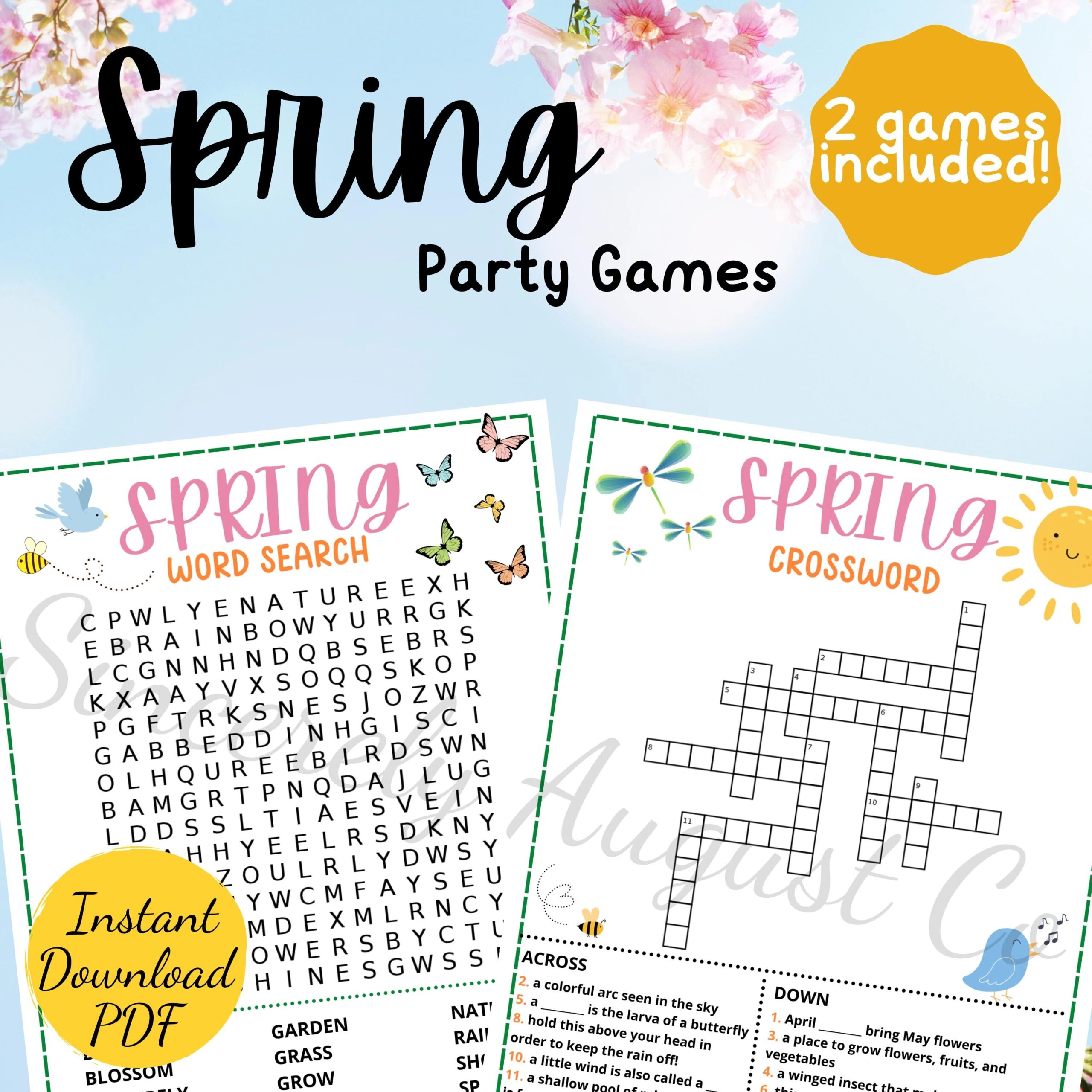 Spring WORD SEARCH Spring CROSSWORD Printable Spring Season Party Games Classrooms Families Garden Parties Church Kids Adults Etsy Canada Spring WORD SEARCH Spring CROSSWORD Printable Spring Season Party Games Classrooms Families Garden Parties Church Kids Adults Etsy Canada