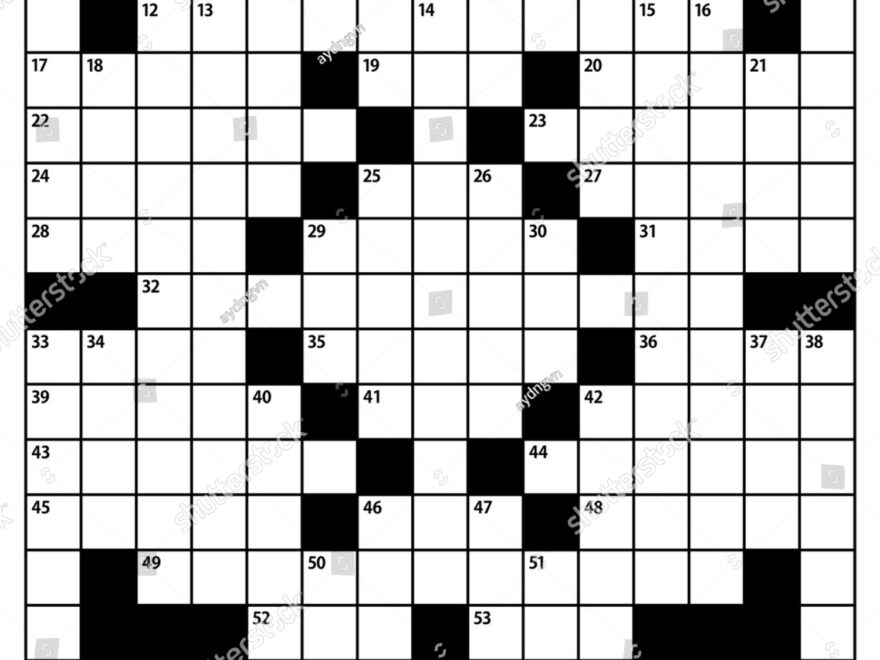 Square Crossword Puzzle Vector Graphic American style Stock Vector Royalty Free 2311000765 Shutterstock