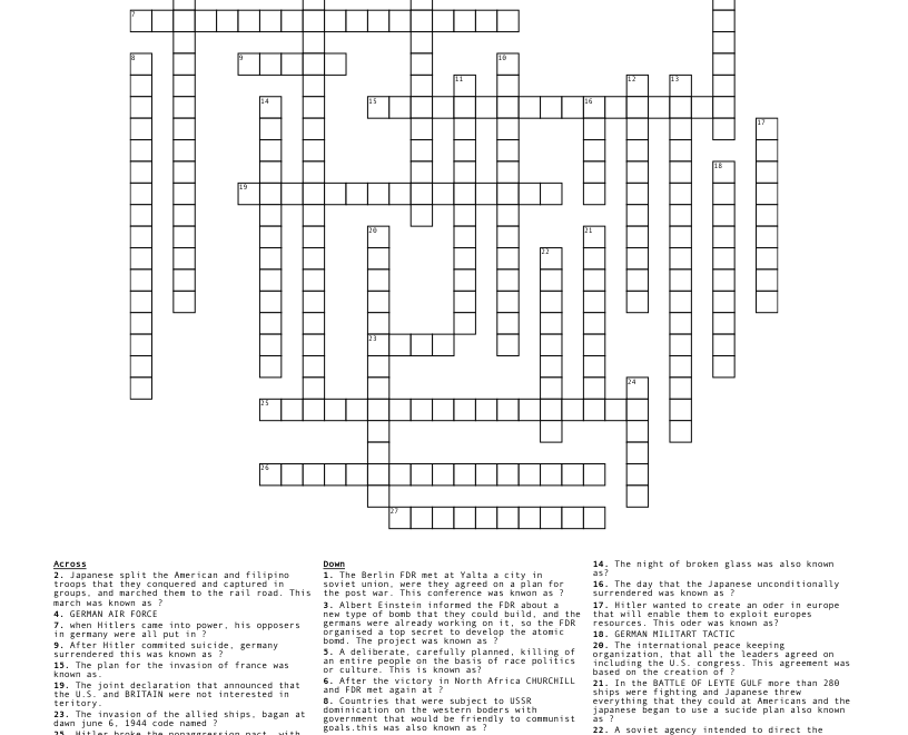 Standard 18 Crossword Puzzle WordMint
