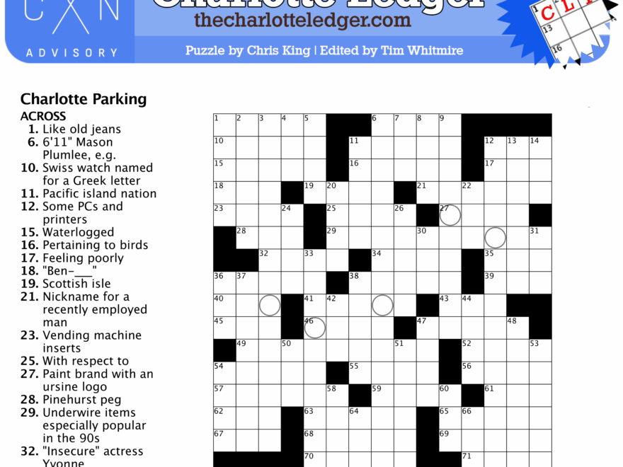 Star Ledger Crossword Puzzle Sun s Out Wholesalers Puzzles