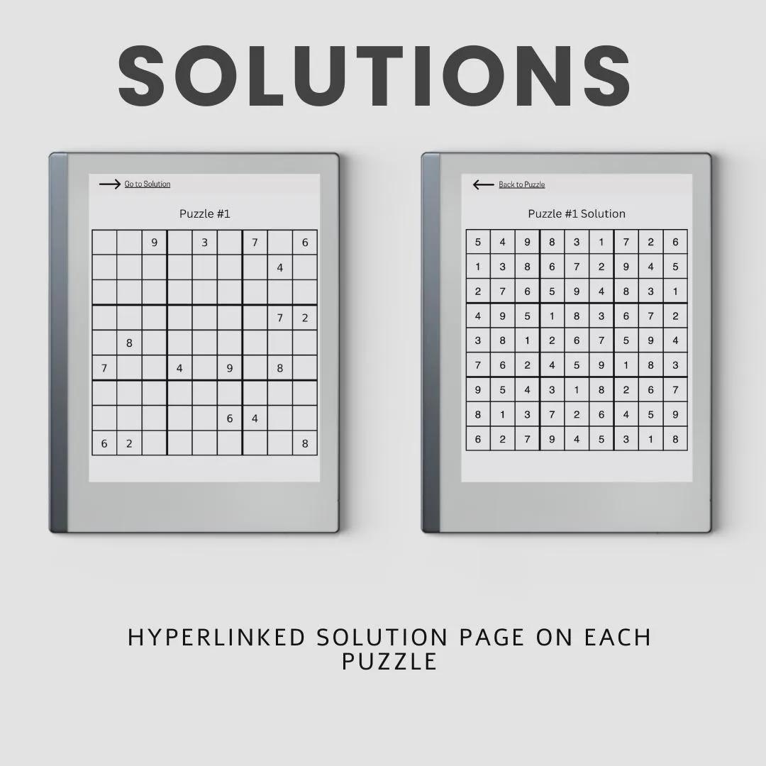 Sudoku For SuperNote with Hyperlinked Solutions R Supernote Sudoku For SuperNote with Hyperlinked Solutions R Supernote