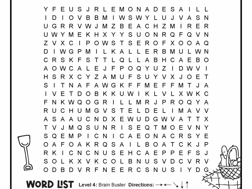 Summer Word Search Free PDF Printables 6 Levels Of Difficulty Daydream Into Reality