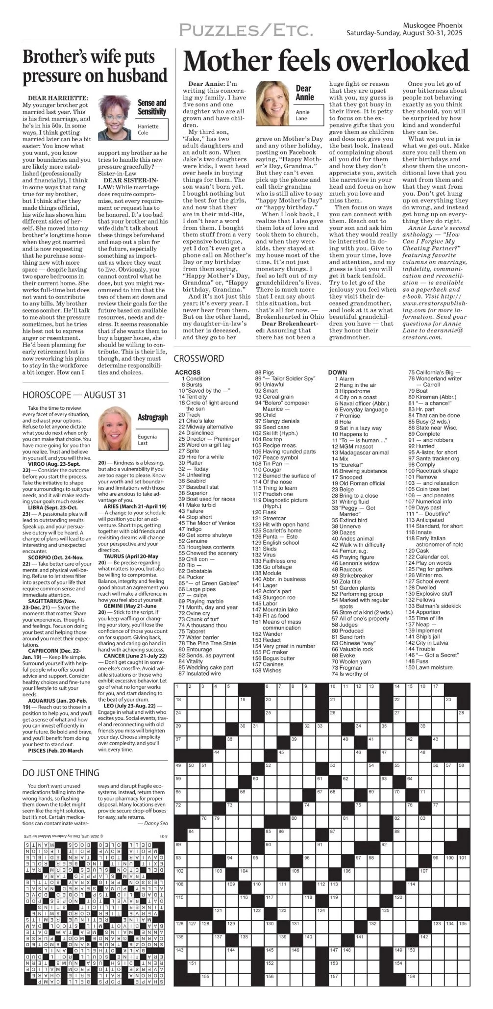 Sunday Puzzles Etc 08 31 2025 Community Muskogeephoenix Sunday Puzzles Etc 08 31 2025 Community Muskogeephoenix