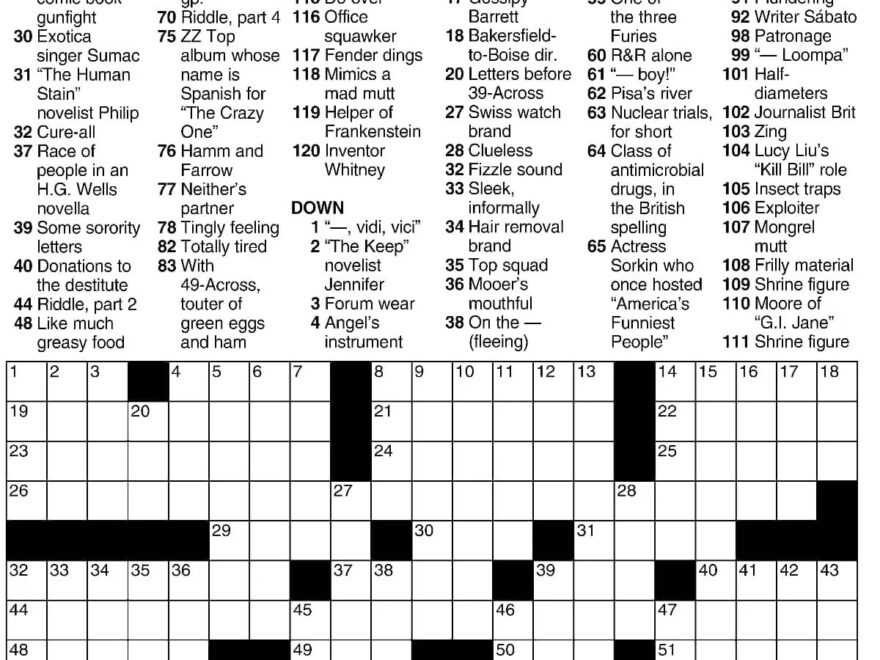 Super Crossword Calculating Characters Your West Central Voice