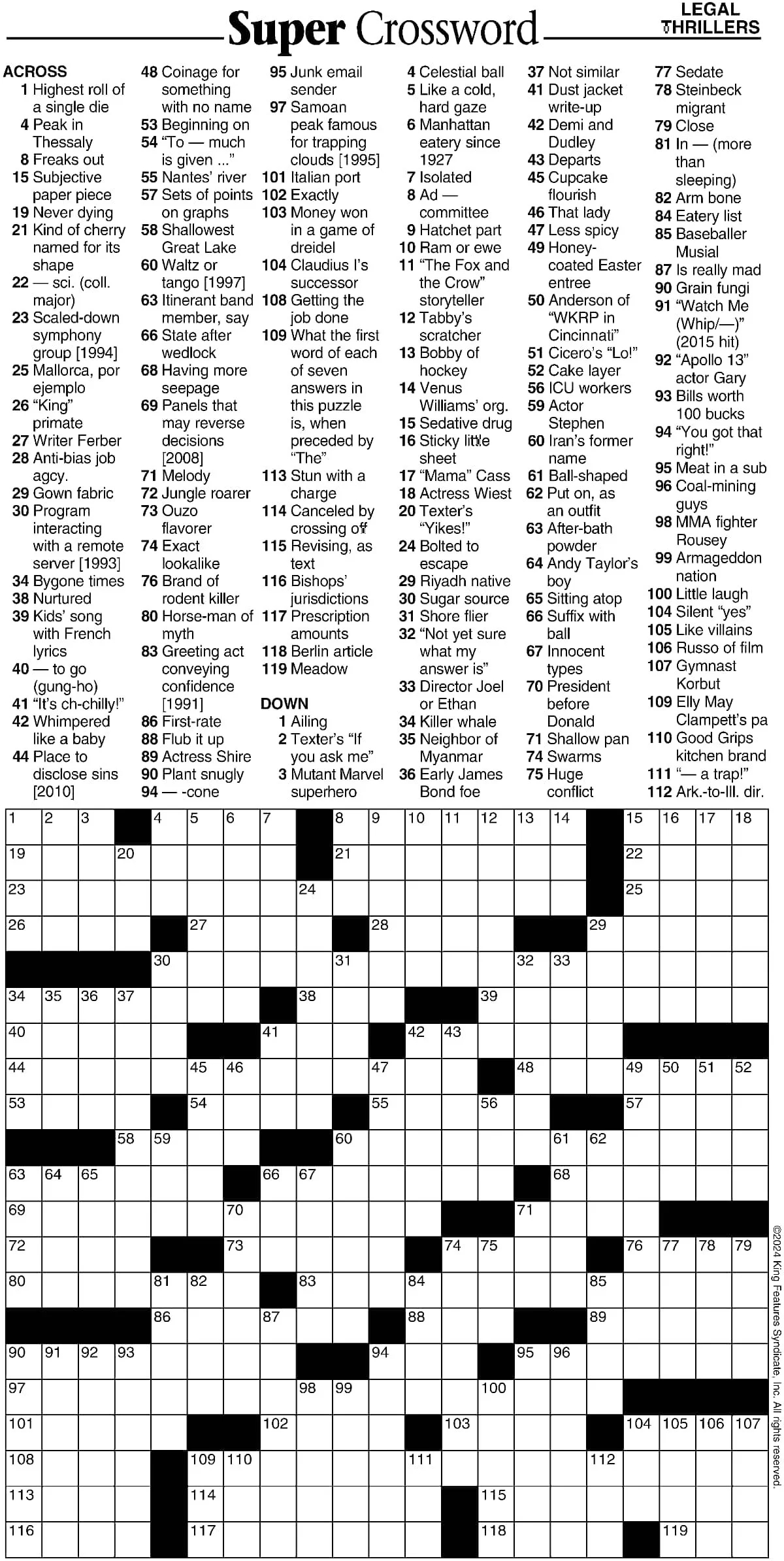 Super Crossword Legal Thrillers Your West Central Voice Super Crossword Legal Thrillers Your West Central Voice