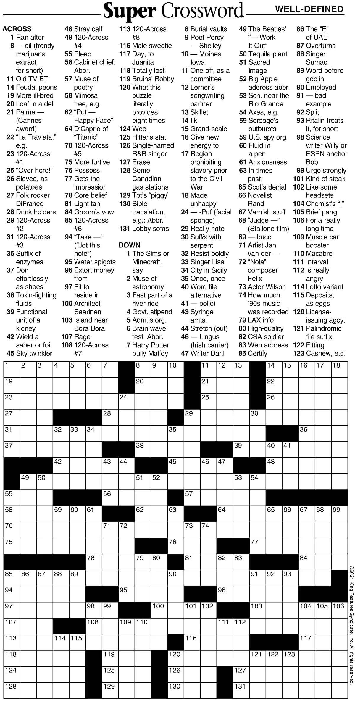 Minecraft Crossword Puzzle Printable