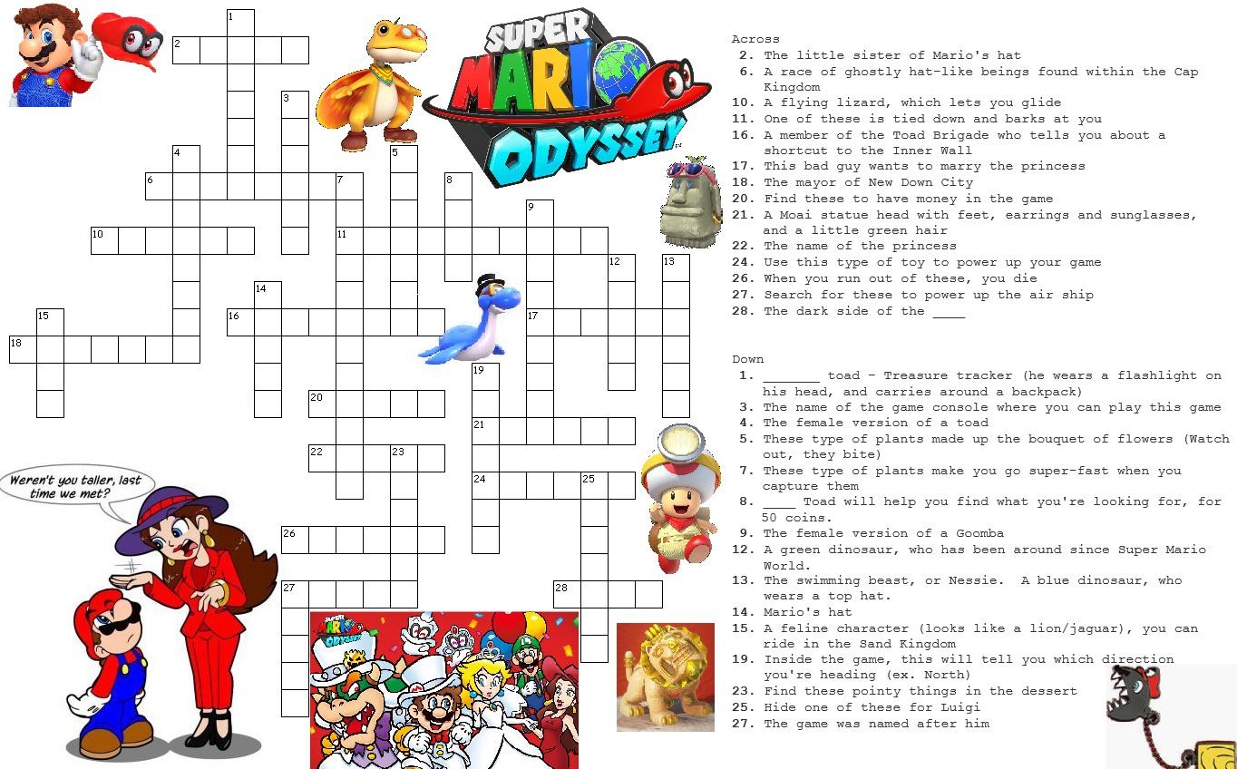 Super Mario Odyssey Crossword Puzzle R NintendoSwitch Super Mario Odyssey Crossword Puzzle R NintendoSwitch