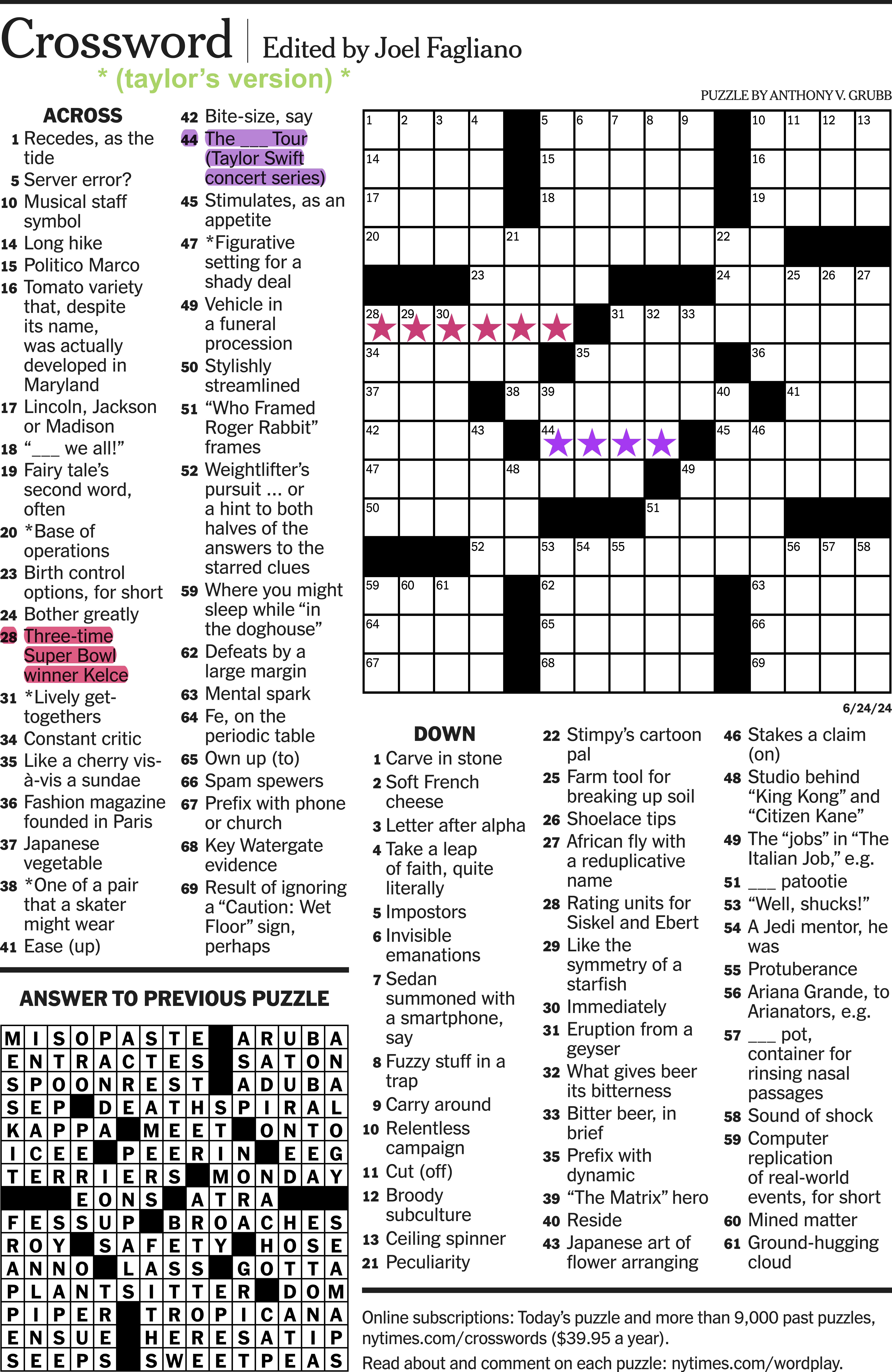 Taylor And Travis Make Today s NYT Crossword Together R TaylorSwift Taylor And Travis Make Today s NYT Crossword Together R TaylorSwift