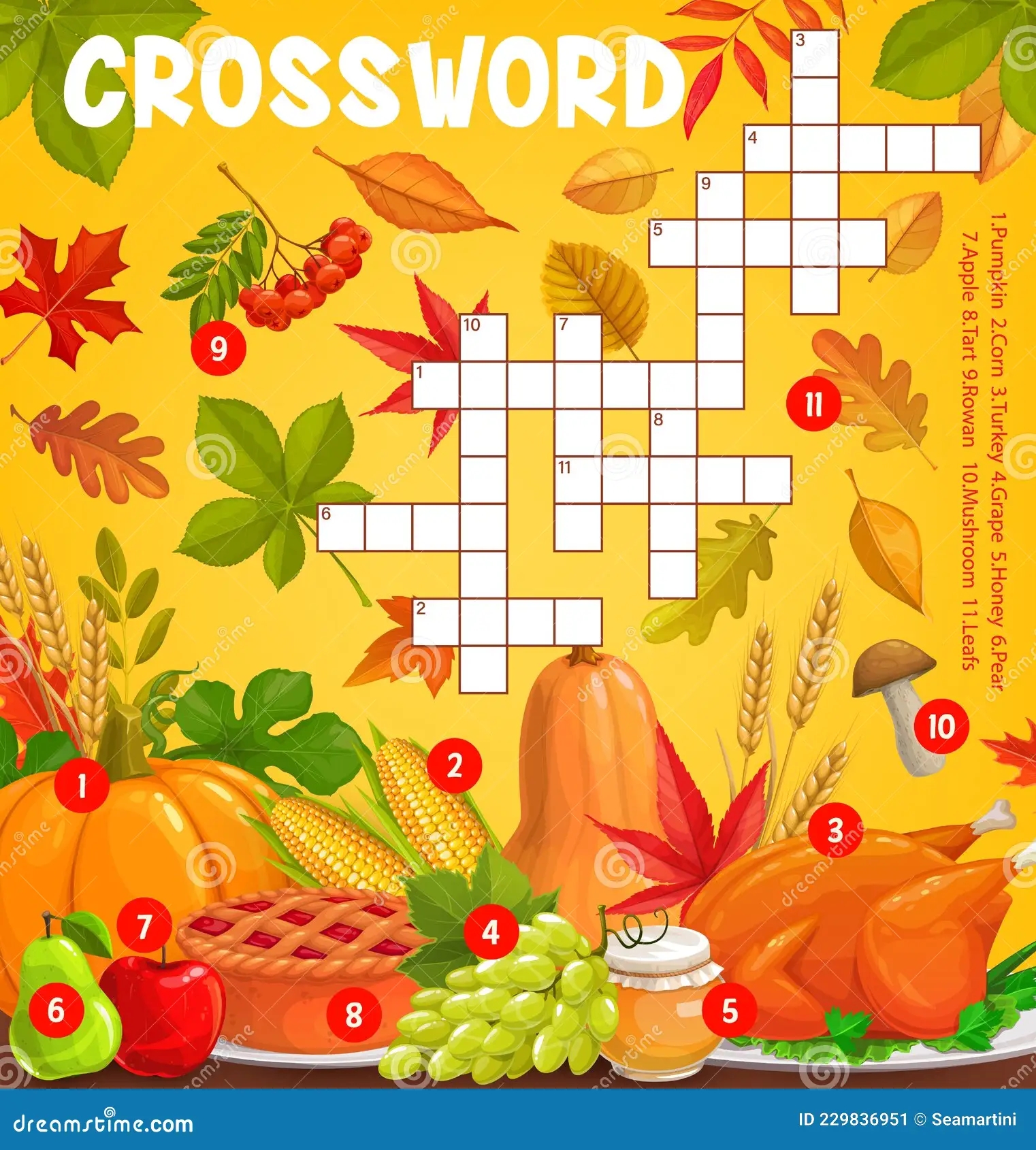 Thanksgiving Meals Autumn Harvest Crossword Grid Stock Vector Illustration Of Apple Word 229836951 Thanksgiving Meals Autumn Harvest Crossword Grid Stock Vector Illustration Of Apple Word 229836951