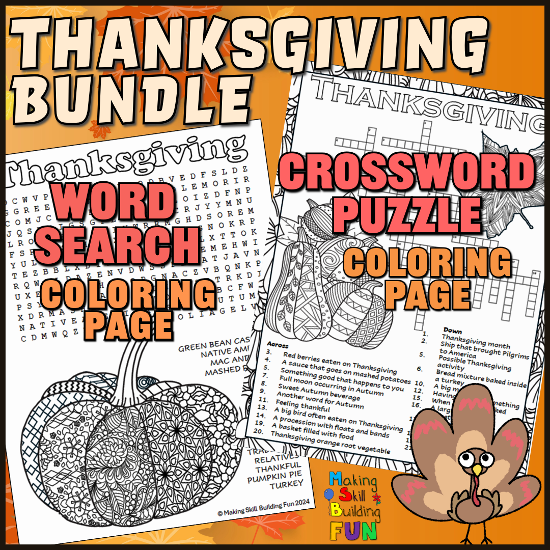 Thanksgiving Word Search And Crossword Puzzle With Word Bank Printable No Prep Bundle Classful Thanksgiving Word Search And Crossword Puzzle With Word Bank Printable No Prep Bundle Classful