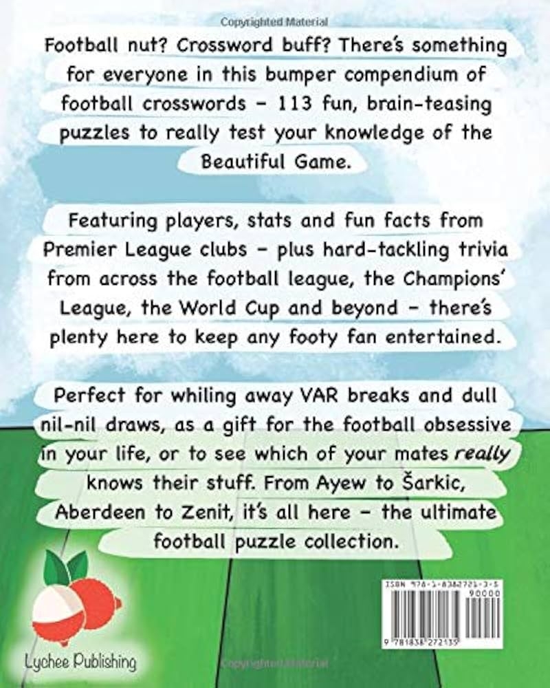 The Big Book Of Football Crosswords 113 Crossword Puzzles For Football Fans Around The World Hassan Samiul 9781838272135 Amazon Books