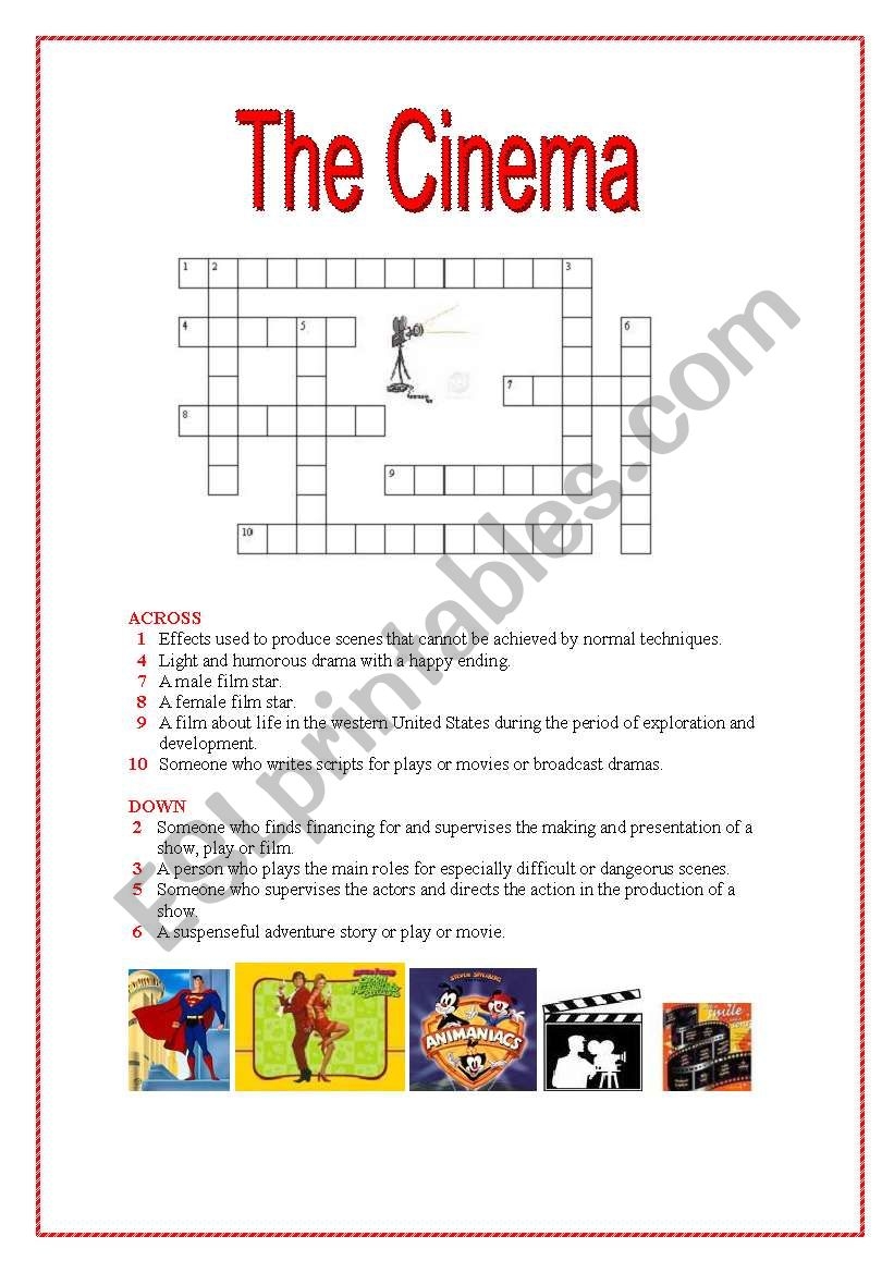 Movie Crossword Puzzles Printable
