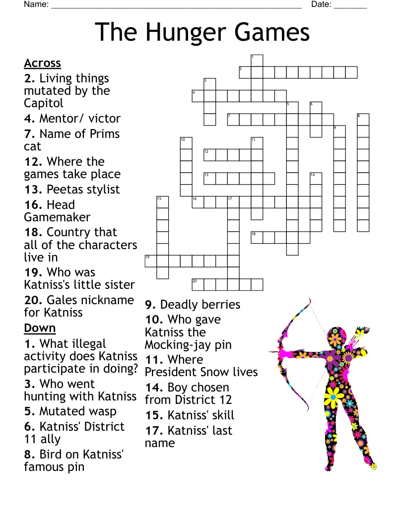 The Hunger Games Crossword WordMint The Hunger Games Crossword WordMint