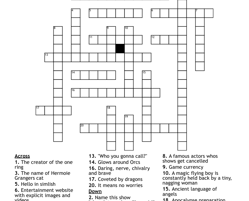 The Nerd Crossword WordMint