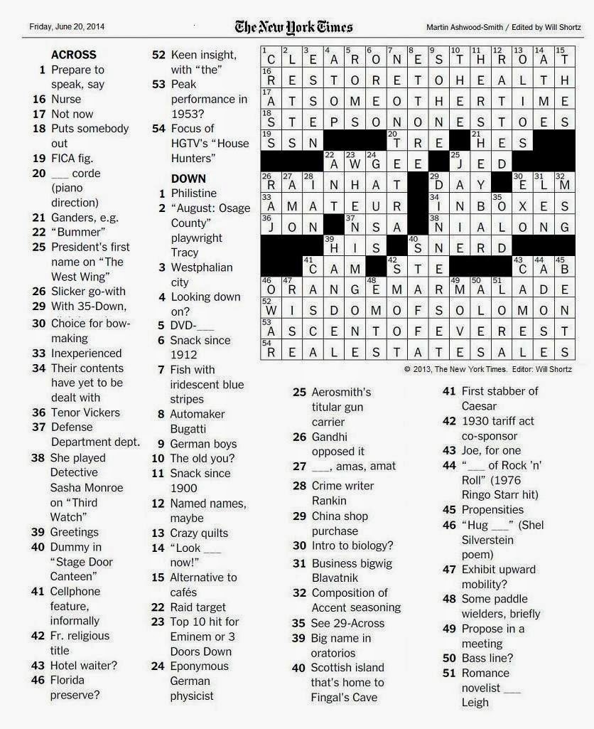 The New York Times Crossword In Gothic The New York Times Crossword In Gothic