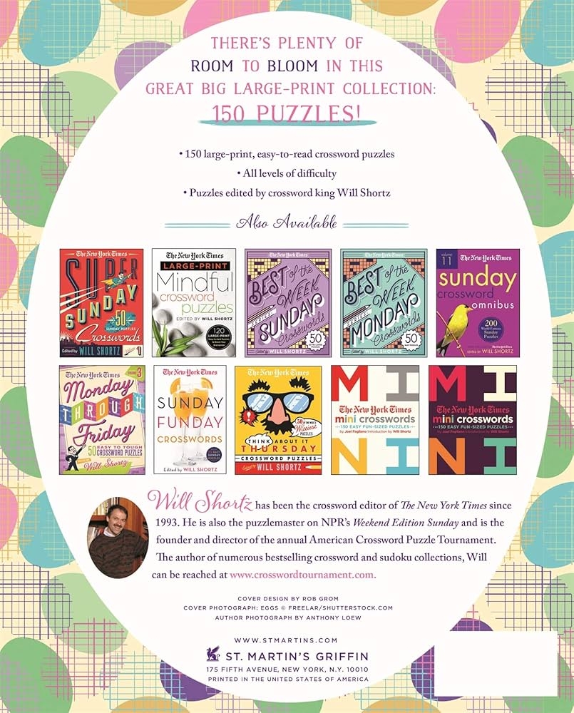 The New York Times Large Print Spring Forward Crossword Puzzles 150 Easy To Hard Puzzles To Boost Your Brainpower The New York Times Shortz Will 9781250308658 Amazon Books