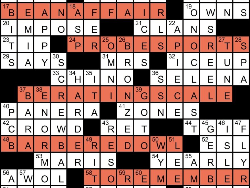 The Puzzle Society Crossword Crossing May 2018