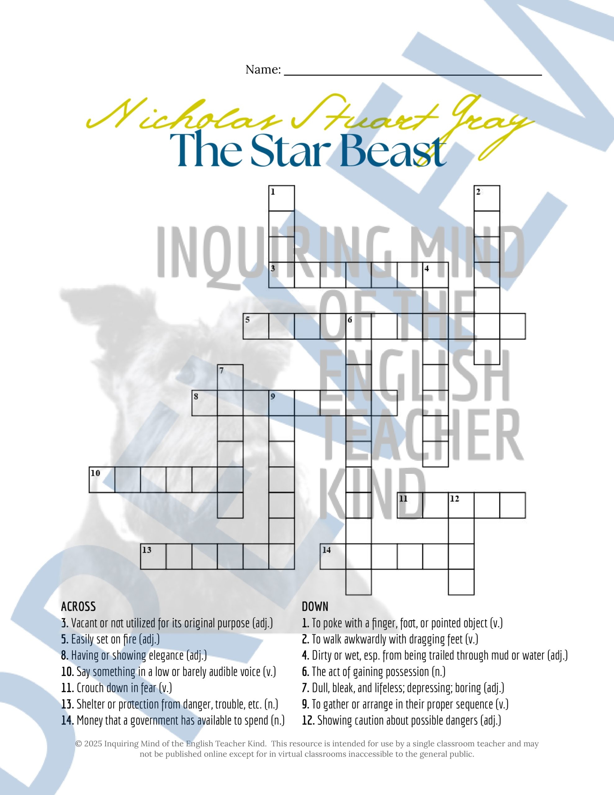The Star Beast By Nicholas Stuart Gray Vocabulary Enrichment Activities Sci fi Short Story Made By Teachers The Star Beast By Nicholas Stuart Gray Vocabulary Enrichment Activities Sci fi Short Story Made By Teachers