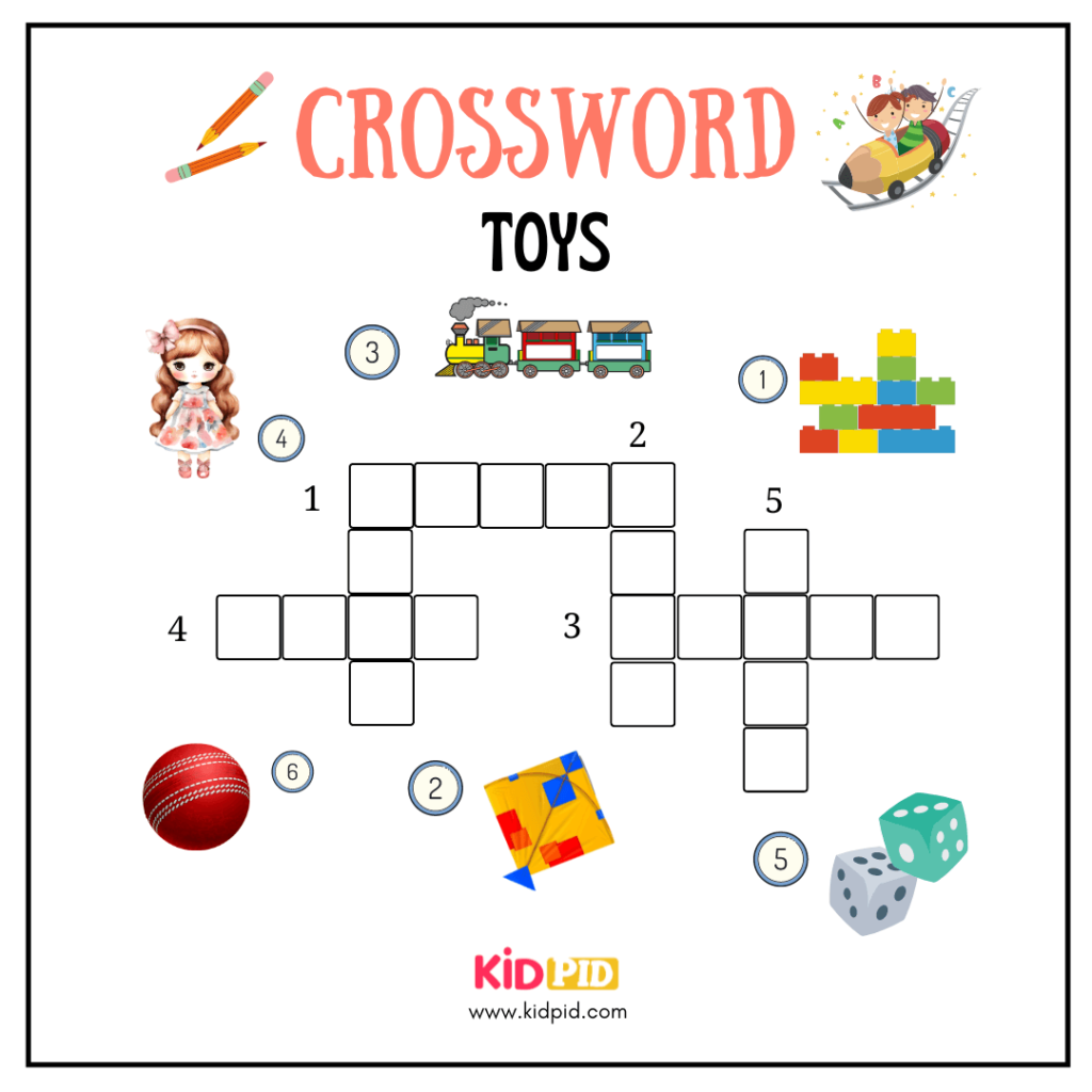 Toys Crosswords Worksheet For Grade 2 Kidpid Toys Crosswords Worksheet For Grade 2 Kidpid