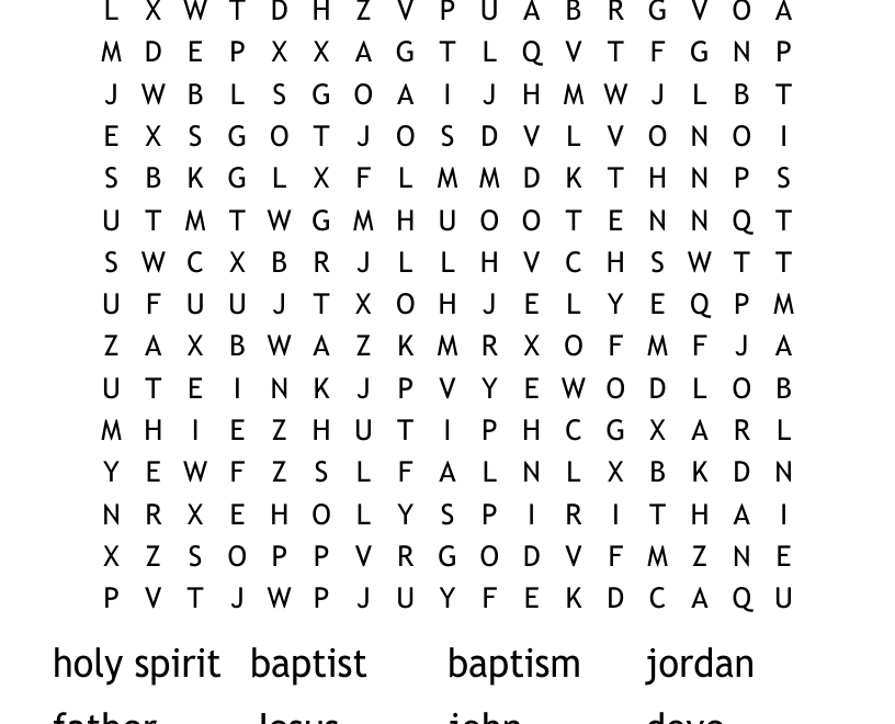 Trinity Word Search WordMint