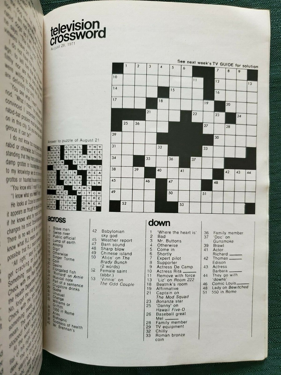 TV Guide Aug 28 1971 Monday Night Football Cosell St Louis MO Edition EBay