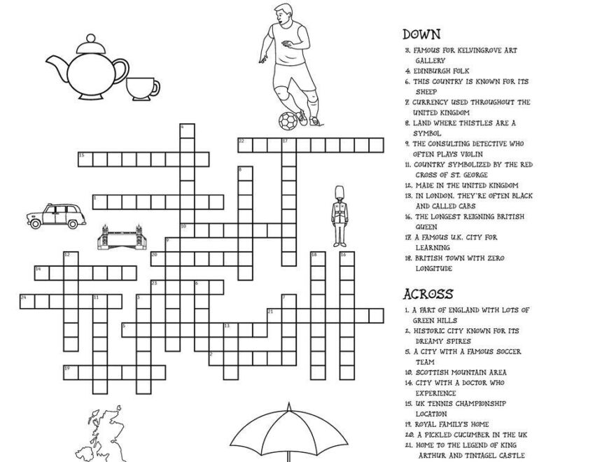 UK Crossword Beeloo Printable Crafts And Activities For Kids