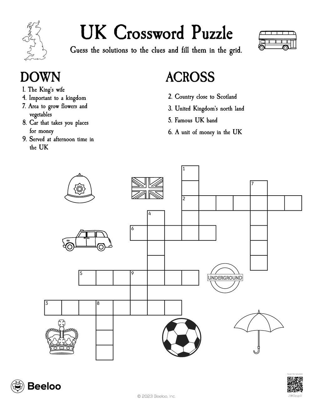 UK Crossword Puzzle Beeloo Printable Crafts And Activities For Kids UK Crossword Puzzle Beeloo Printable Crafts And Activities For Kids