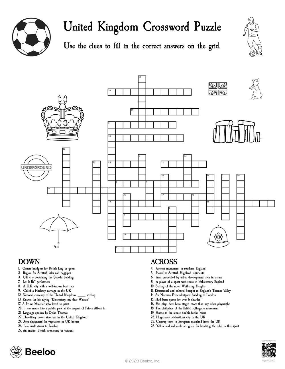 Printable Fortnite Crossword Puzzle For Kids