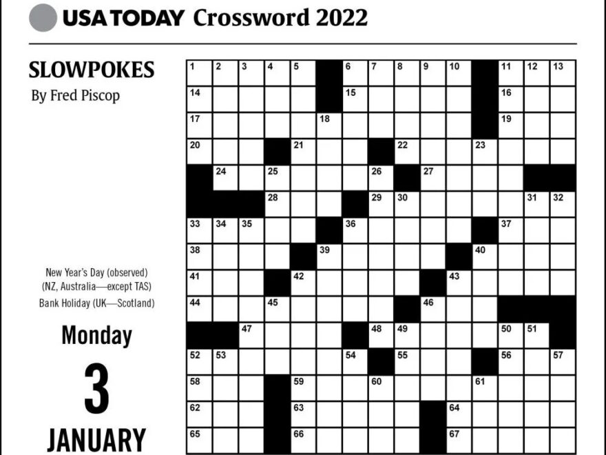 USA Today Crossword Puzzles 2022 Day to Day Calendar Calendar Walmart