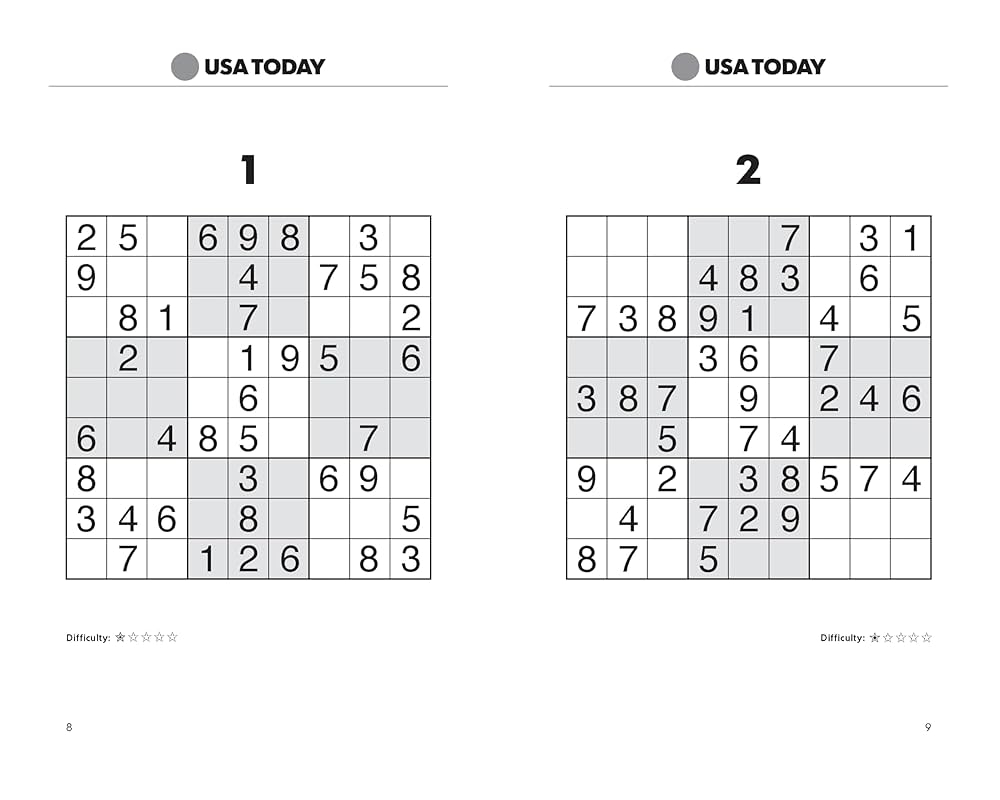 USA TODAY Sudoku Super Challenge 200 Puzzles USA Today Puzzles Volume 24 USA TODAY 9781524851125 Amazon Books USA TODAY Sudoku Super Challenge 200 Puzzles USA Today Puzzles Volume 24 USA TODAY 9781524851125 Amazon Books