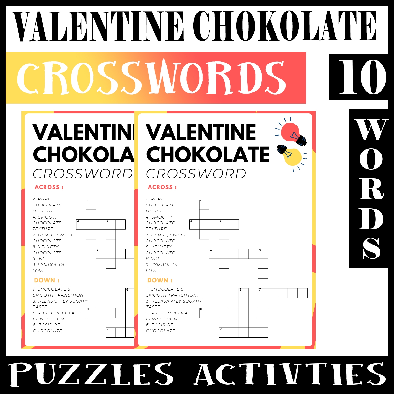 Valentine Chokolate No Prep Crossword Puzzle Worksheet Activity For Morning Work Made By Teachers Valentine Chokolate No Prep Crossword Puzzle Worksheet Activity For Morning Work Made By Teachers
