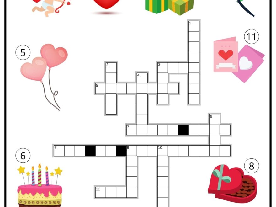 Valentine s Holiday Crossword Ezpzlearn