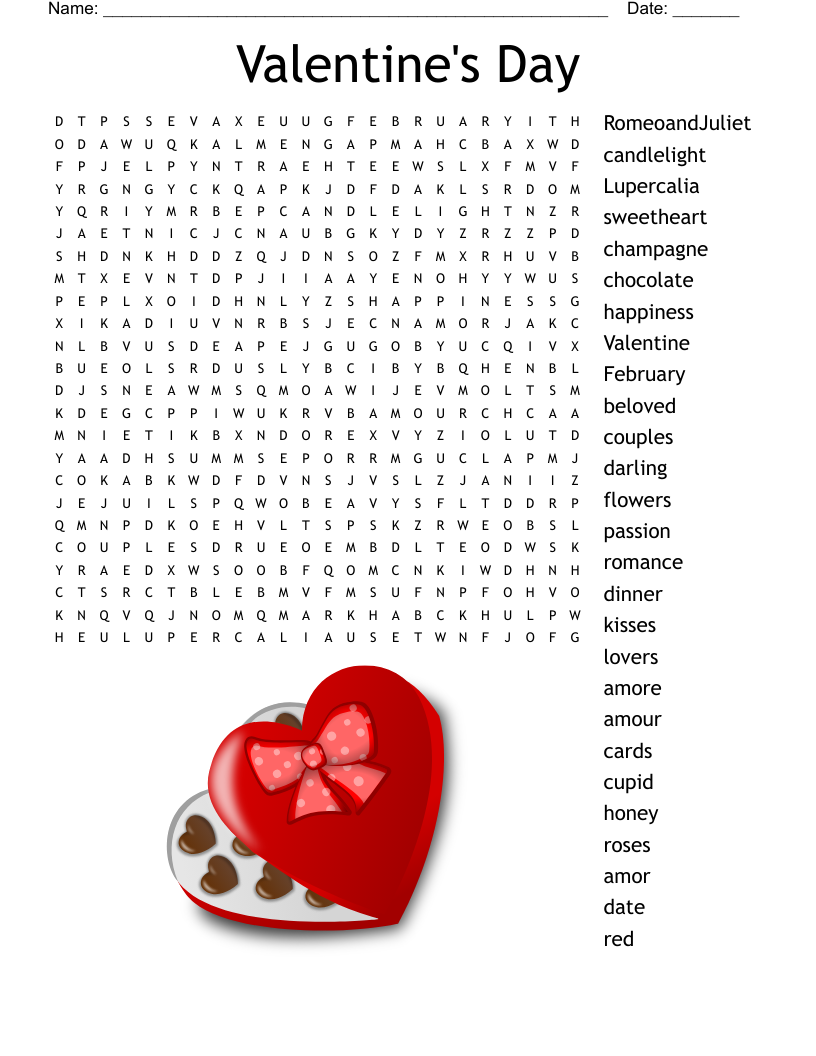 Printable Valentines Day Crossword Puzzle Printable Valentines Day Crossword Puzzle