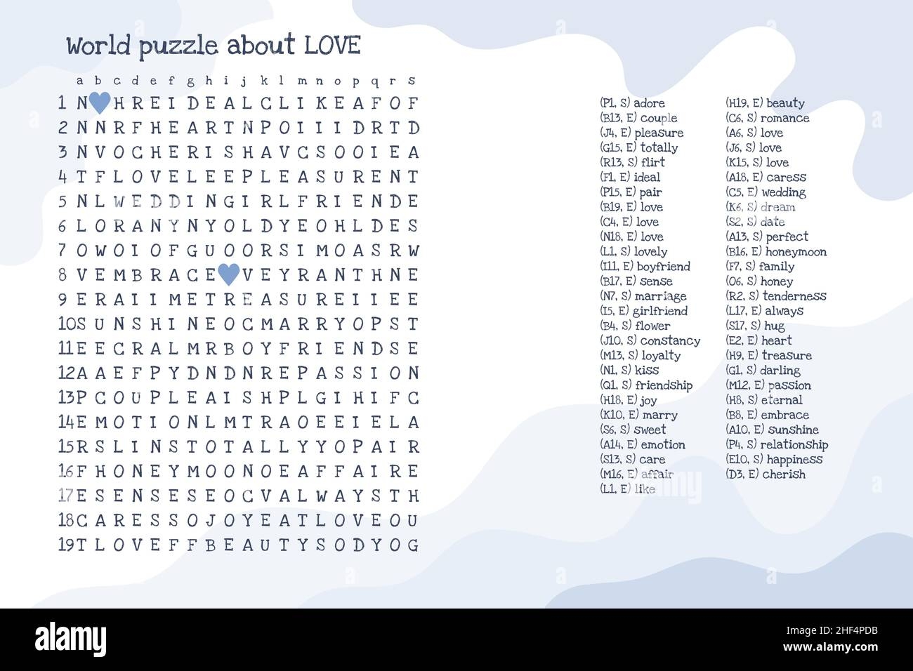 Valentines Day Word Puzzle Crossword Find The Listed Words About Love In The Brain Work Puzzle Attentiveness Test Riddle Game In English Words Ar Stock Vector Image Art Alamy Valentines Day Word Puzzle Crossword Find The Listed Words About Love In The Brain Work Puzzle Attentiveness Test Riddle Game In English Words Ar Stock Vector Image Art Alamy