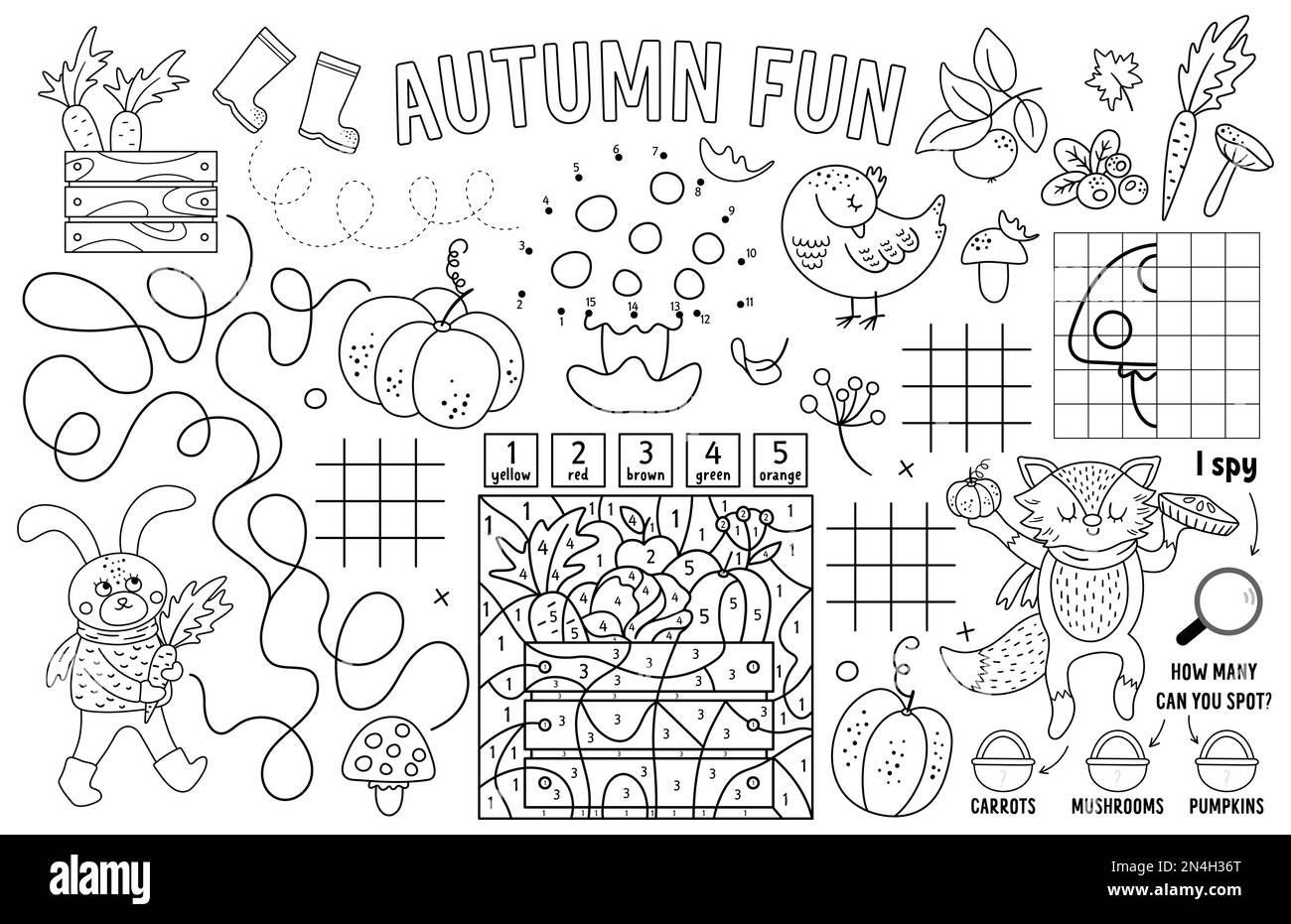 Vector Autumn Placemat For Kids Fall Printable Activity Mat With Maze Tic Tac Toe Charts Connect The Dots Find Difference Crossword Black And Wh Stock Vector Image Art Alamy Vector Autumn Placemat For Kids Fall Printable Activity Mat With Maze Tic Tac Toe Charts Connect The Dots Find Difference Crossword Black And Wh Stock Vector Image Art Alamy