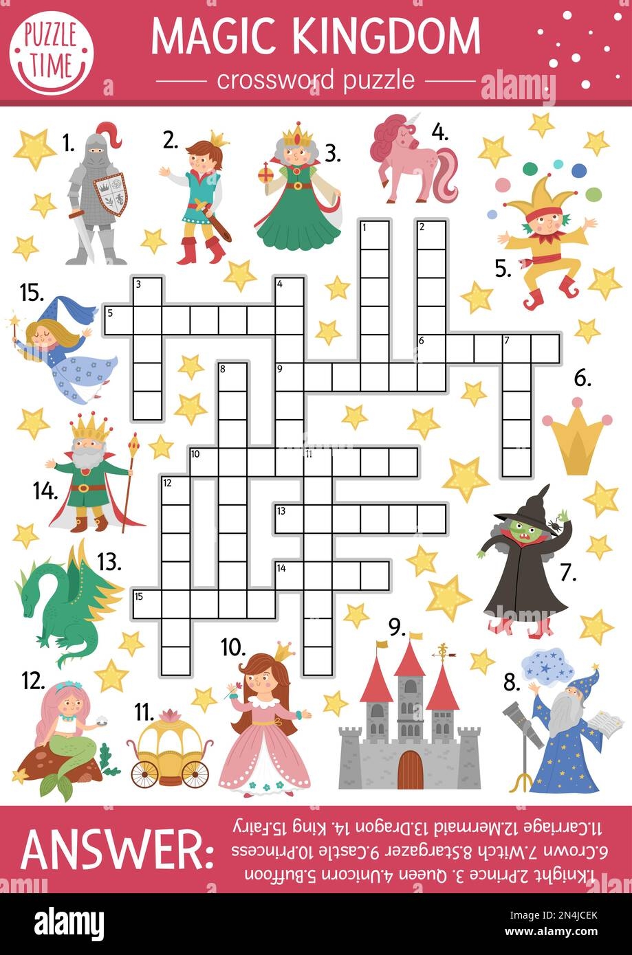 Vector Fairytale Crossword Puzzle For Kids Simple Magic Kingdom Quiz With Fantasy Creatures For Children Educational Activity With Knight Castle P Stock Vector Image Art Alamy Vector Fairytale Crossword Puzzle For Kids Simple Magic Kingdom Quiz With Fantasy Creatures For Children Educational Activity With Knight Castle P Stock Vector Image Art Alamy