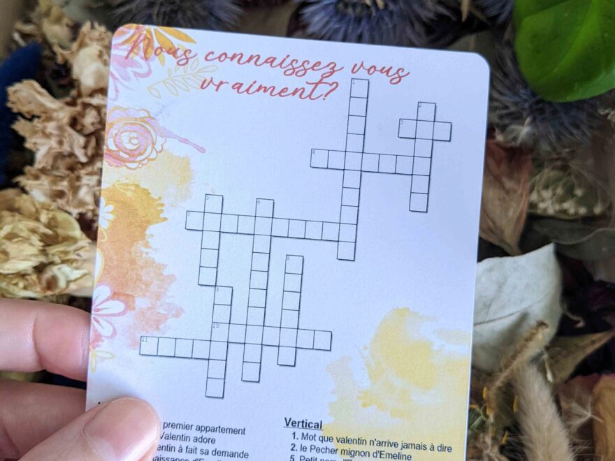 Wedding Crossword Puzzle Personalized Wedding Game Etsy