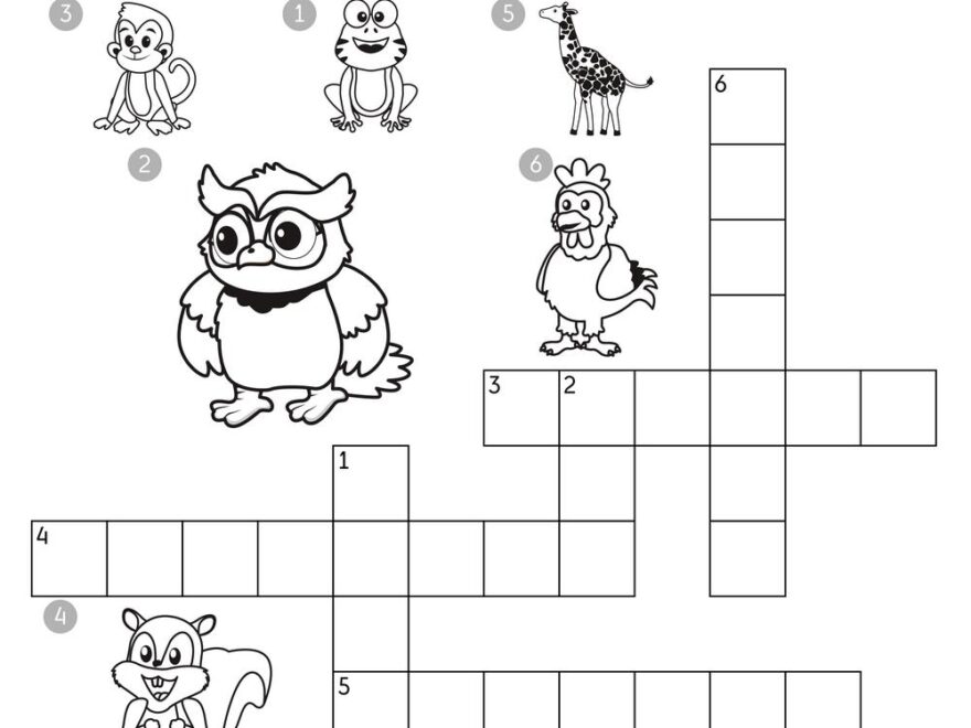 Wild Crossword Beeloo Printable Crafts And Activities For Kids