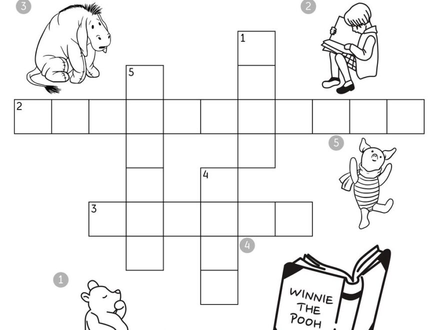 Winnie the Pooh Crossword Beeloo Printable Crafts And Activities For Kids